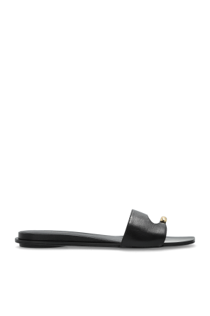 Dolce & Gabbana RED ‘BIANCA’ GLOSSY SLIDES サンダル ロゴ Dolce & Gabbana Logo Slides | italist